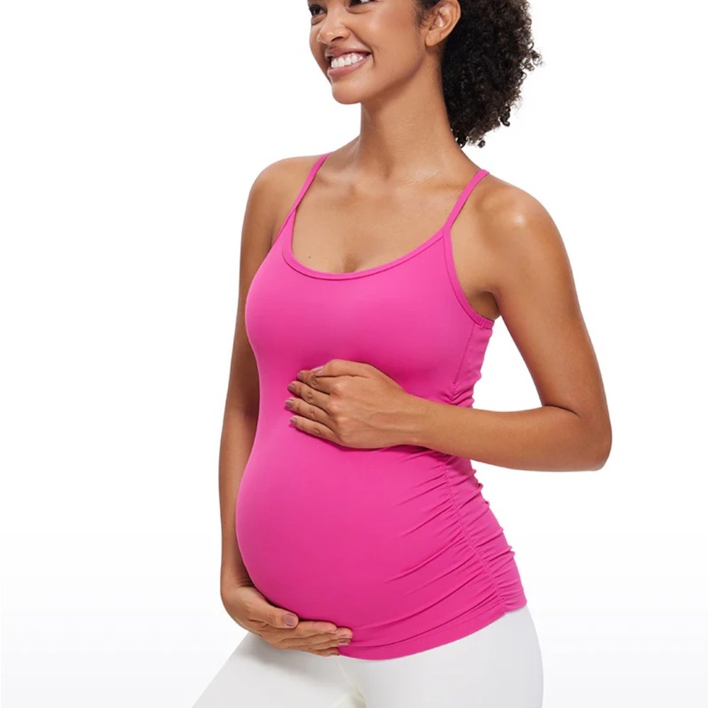 CRZ YOGA Hot Pink Maternity Tank Top